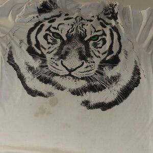 Womens OS Earl Jeans White Tiger Graphic Tee.
